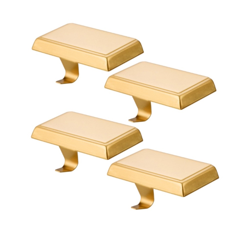 Christmas Stocking Heavy-Weight Mantel Hooks Gold-Set of 4